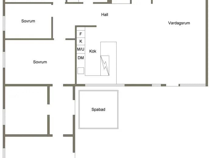 Planritning för Solängsvägen 154