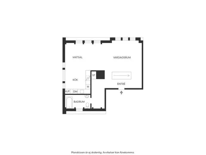 Floor plan for Midgårdsvägen 14, 2 tr