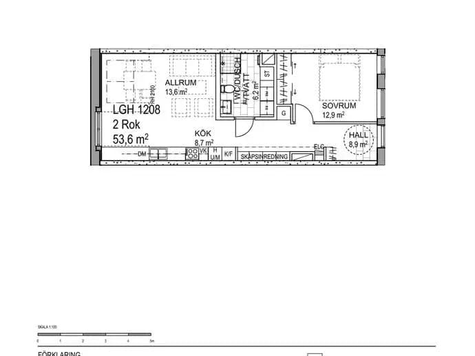 Planritning för Köpmansgatan 59, lgh 1208