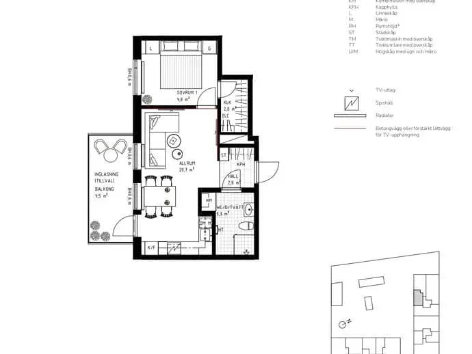 Floor plan for Kunskapsgatan 26