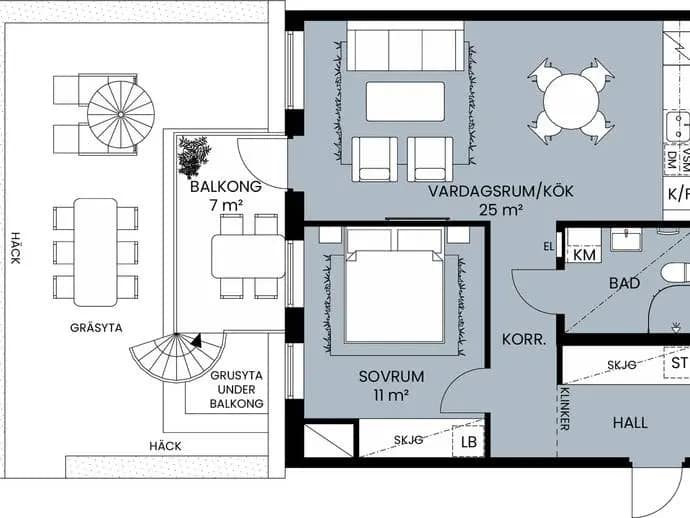 Floor plan for Ingrid Wallbergs Gata 65
