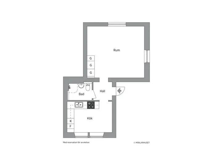 Floor plan for Ankargatan 9A
