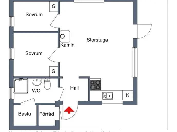 Planritning för Lövhammaren Barkmora 7