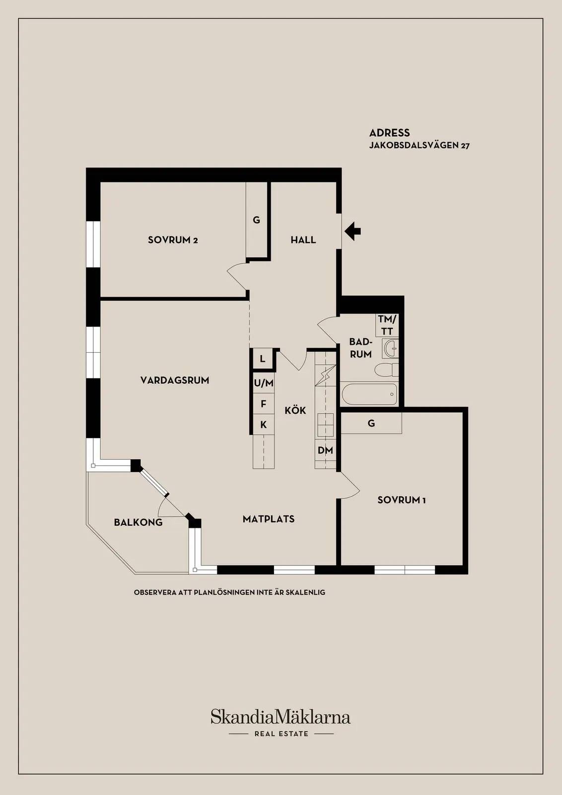 Floor plan for Jakobsdalsvägen 27