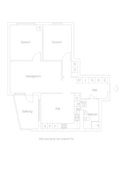 Planritning för Ottfjällsvägen 60