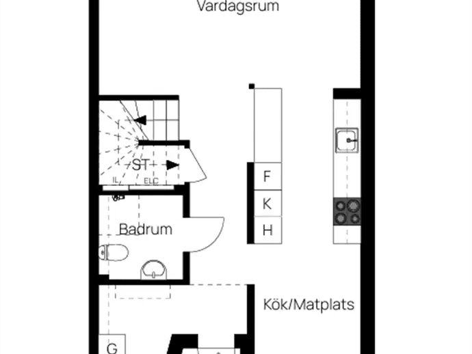 Planritning för Blockhusvägen 1