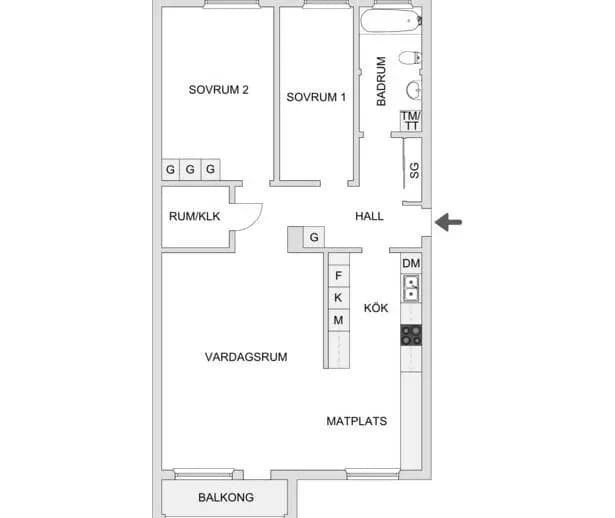 Planritning för Huggarvägen 47, MP