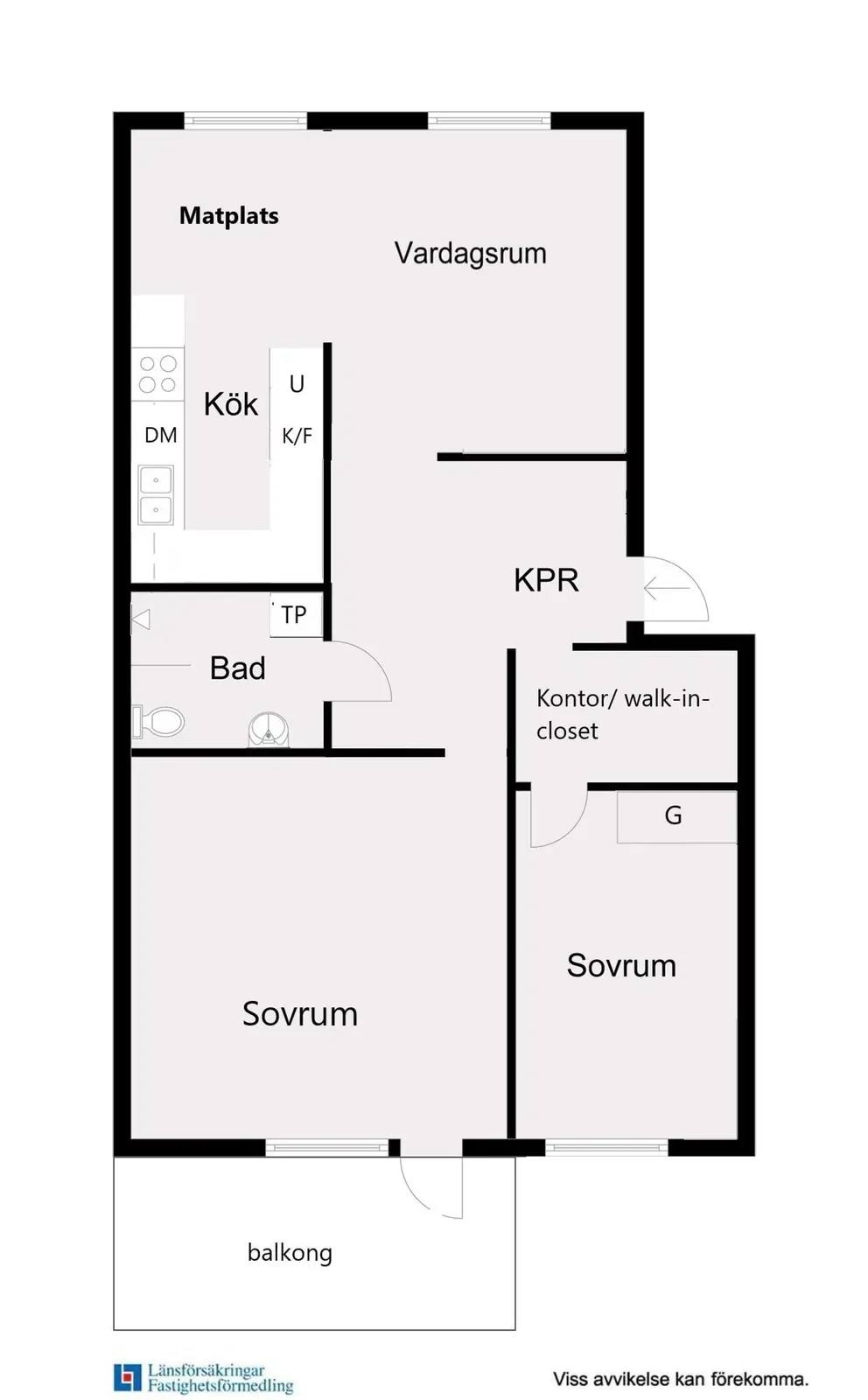 Planritning för Ekilla Gårdsväg 12 Lgh 1202