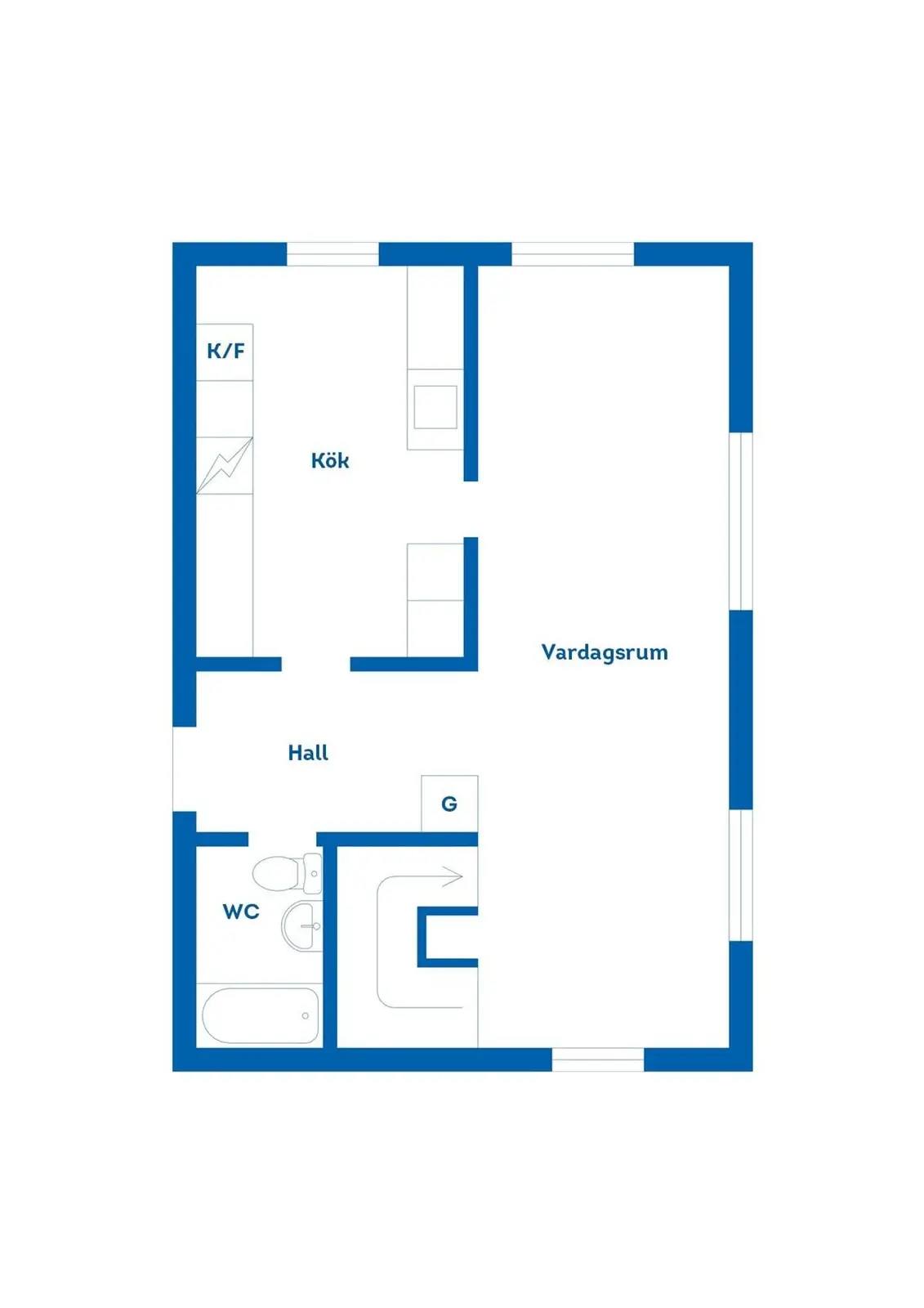 Planritning för Påtorpsvägen 7
