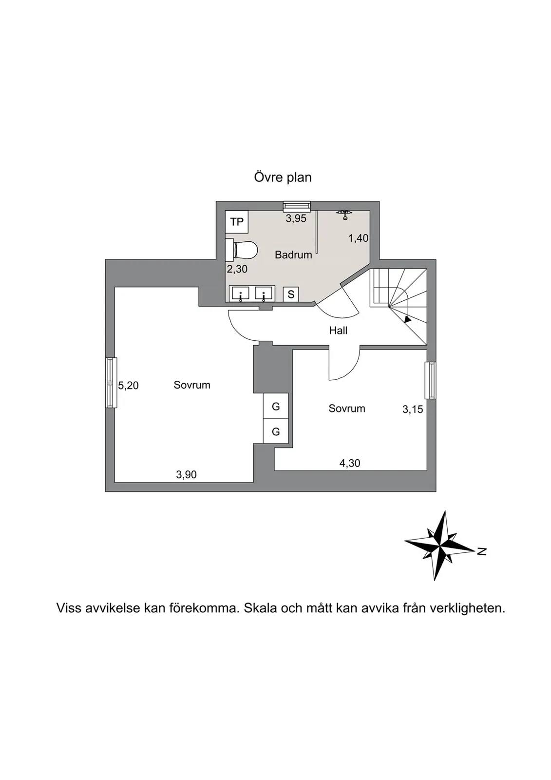Floor plan for Gamla Riksvägen 52