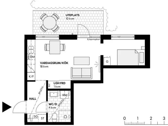 Floor plan for Lorensborgsgatan 20