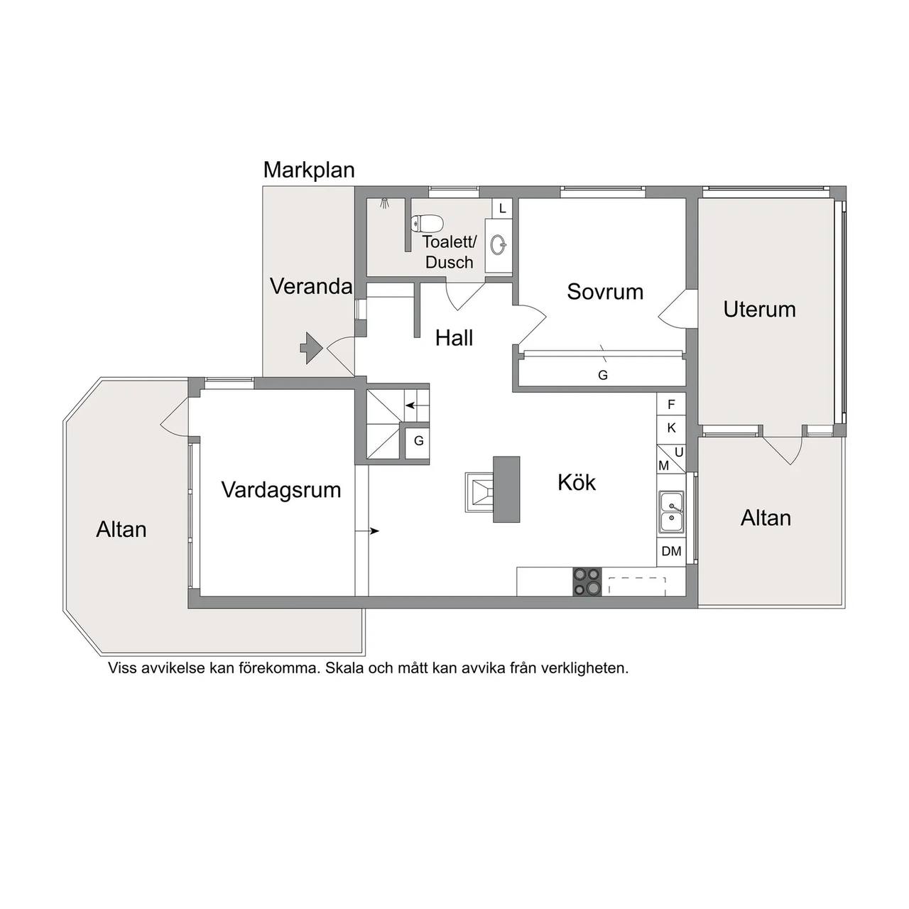 Planritning för Skårvägen 7B