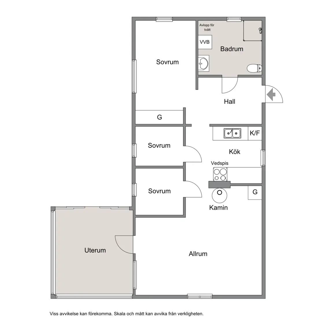 Floor plan for Bråtenvägen 14