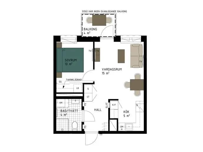 Floor plan for Enspännarvägen 1H