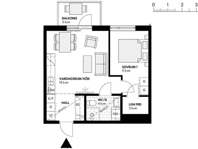 Floor plan for Lorensborgsgatan 20