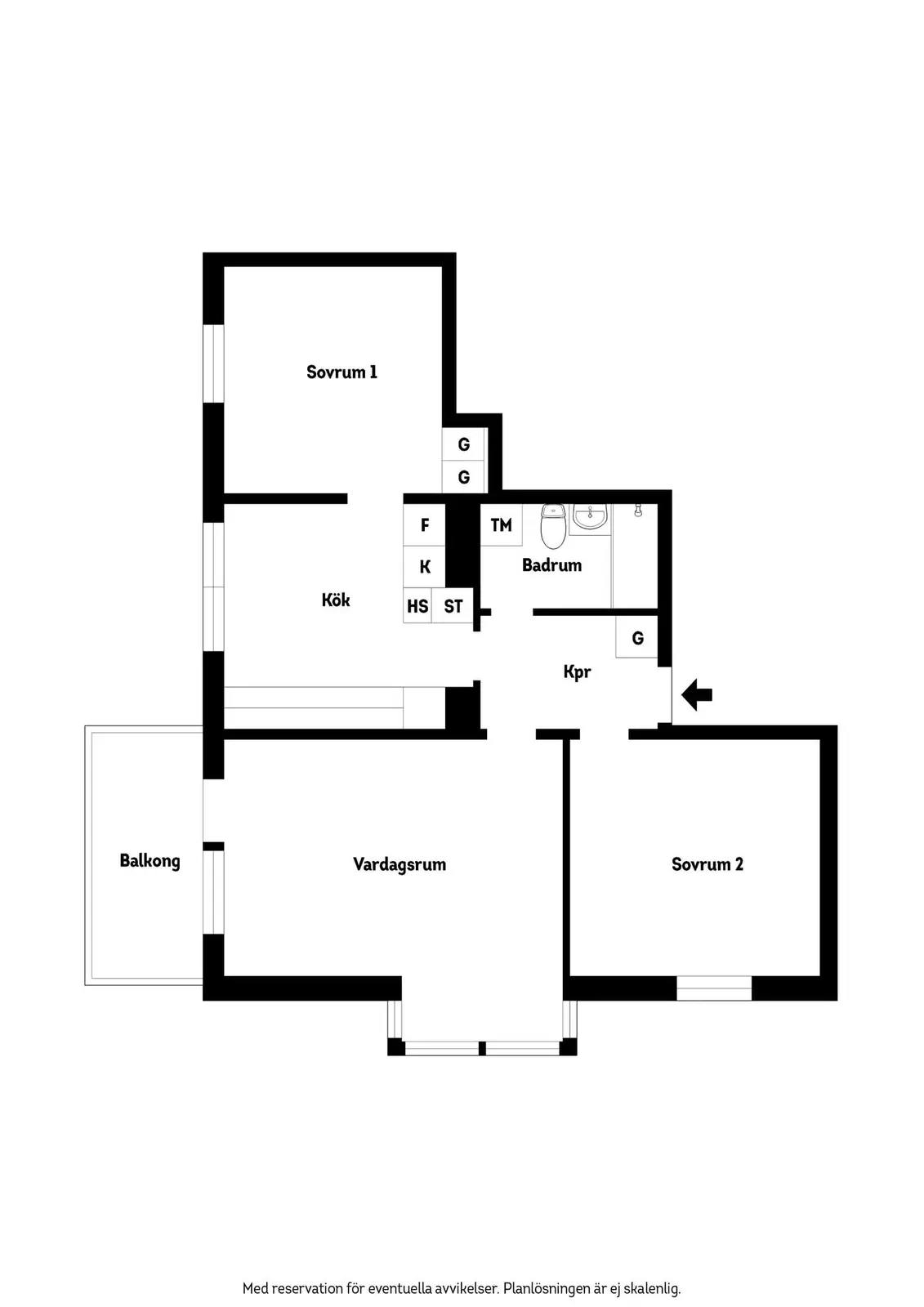 Floor plan for Ernst Wigforss gata 21