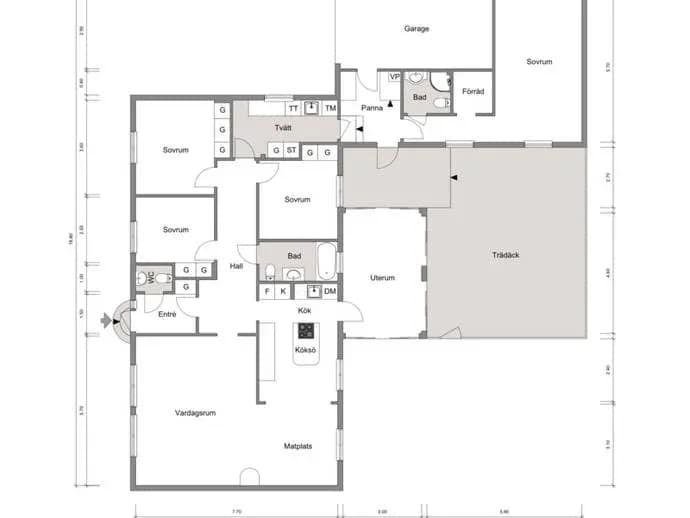 Floor plan for Möllegången 10