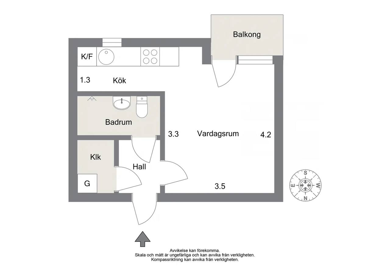Floor plan for Fredsgatan 48 A
