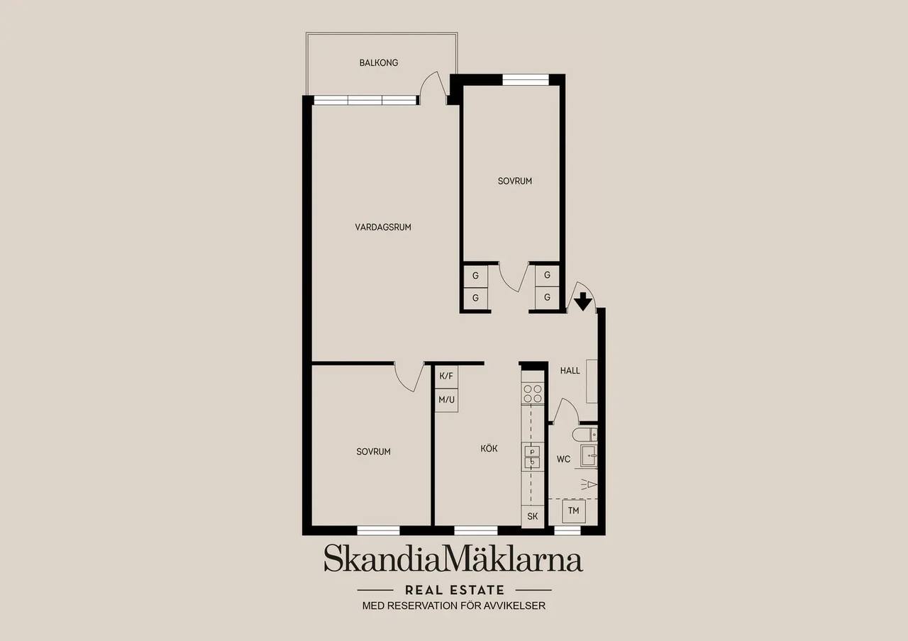 Planritning för Tövädersgatan 4