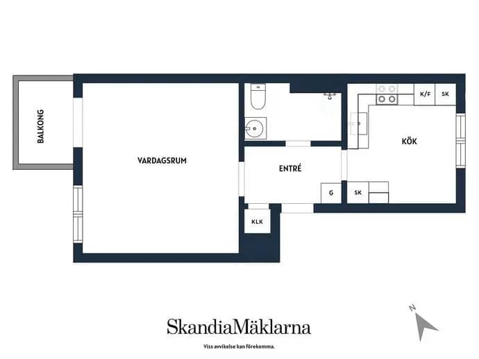 Floor plan for Larslundavägen 8D