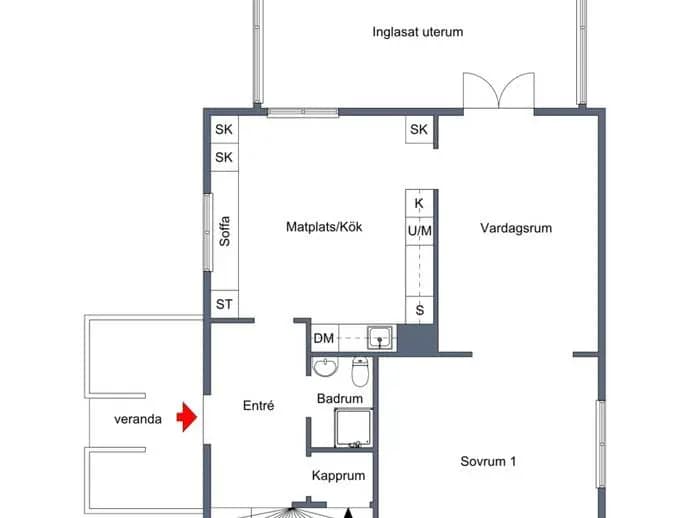 Floor plan for Klutmark 317