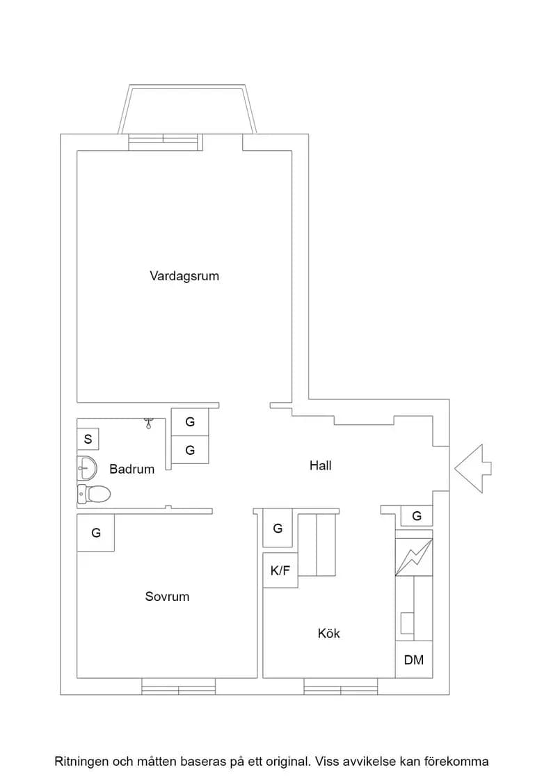 Planritning för Måsvägen 10B