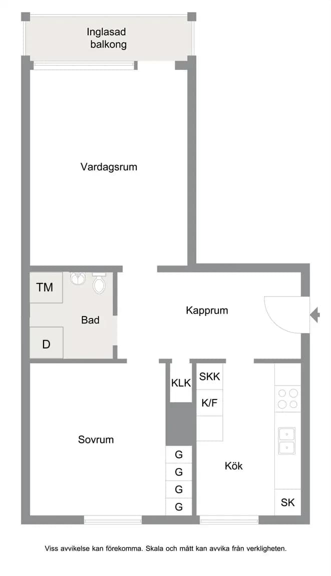 Floor plan for Klubbegatan 6A