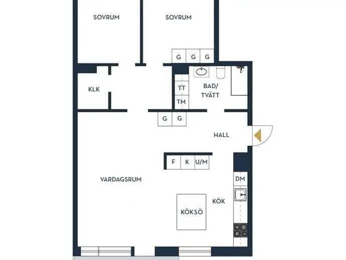 Floor plan for Hedenströms väg 13