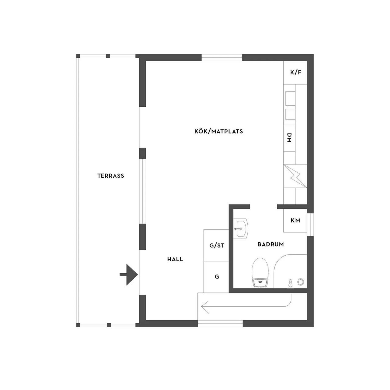 Floor plan for Solbacken 31C
