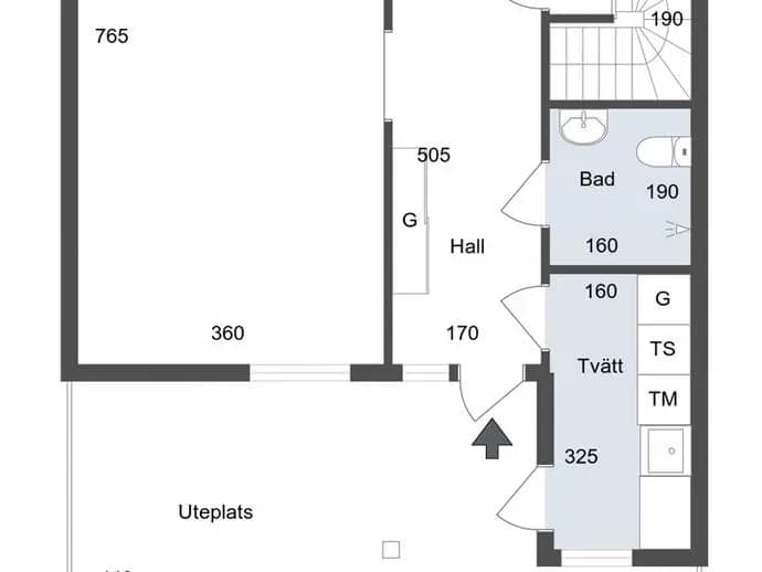Planritning för Ugglevägen 107