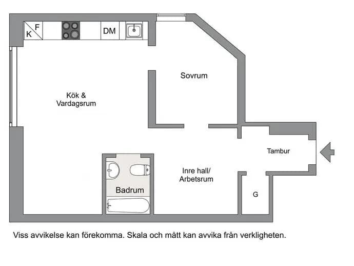 Floor plan for Tobaksspinnargatan 10