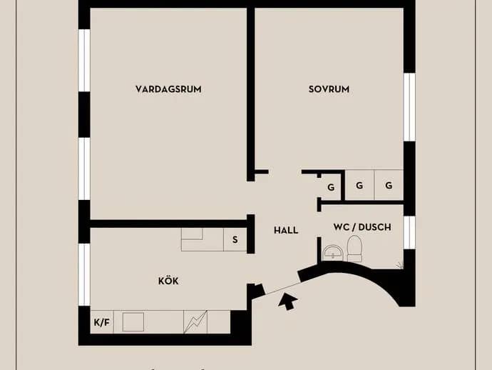 Floor plan for Björkbacksvägen 30