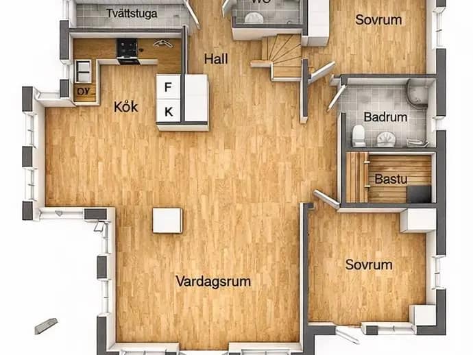 Floor plan for Salbäcksvägen 27