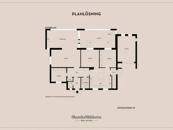 Planritning för Lövängsvägen 27