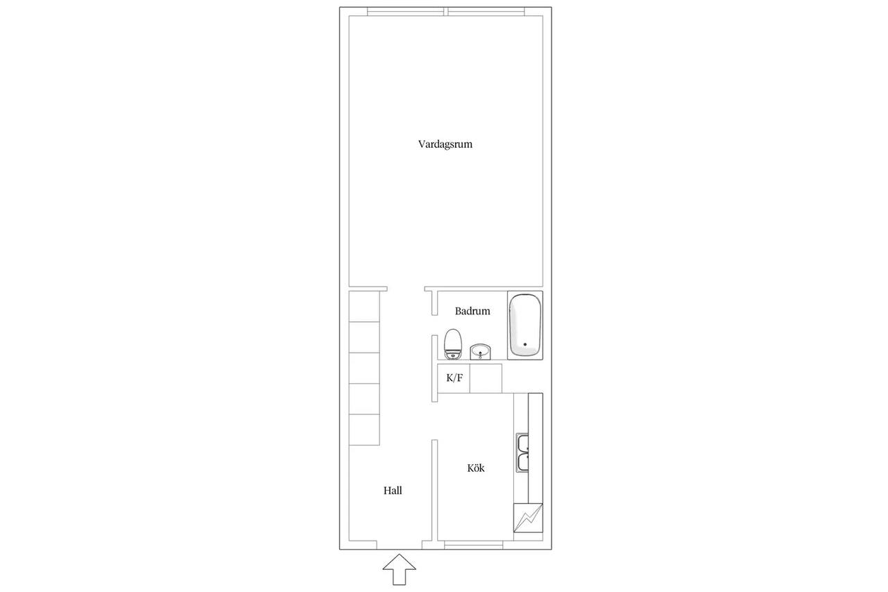 Planritning för Seglaregatan 4