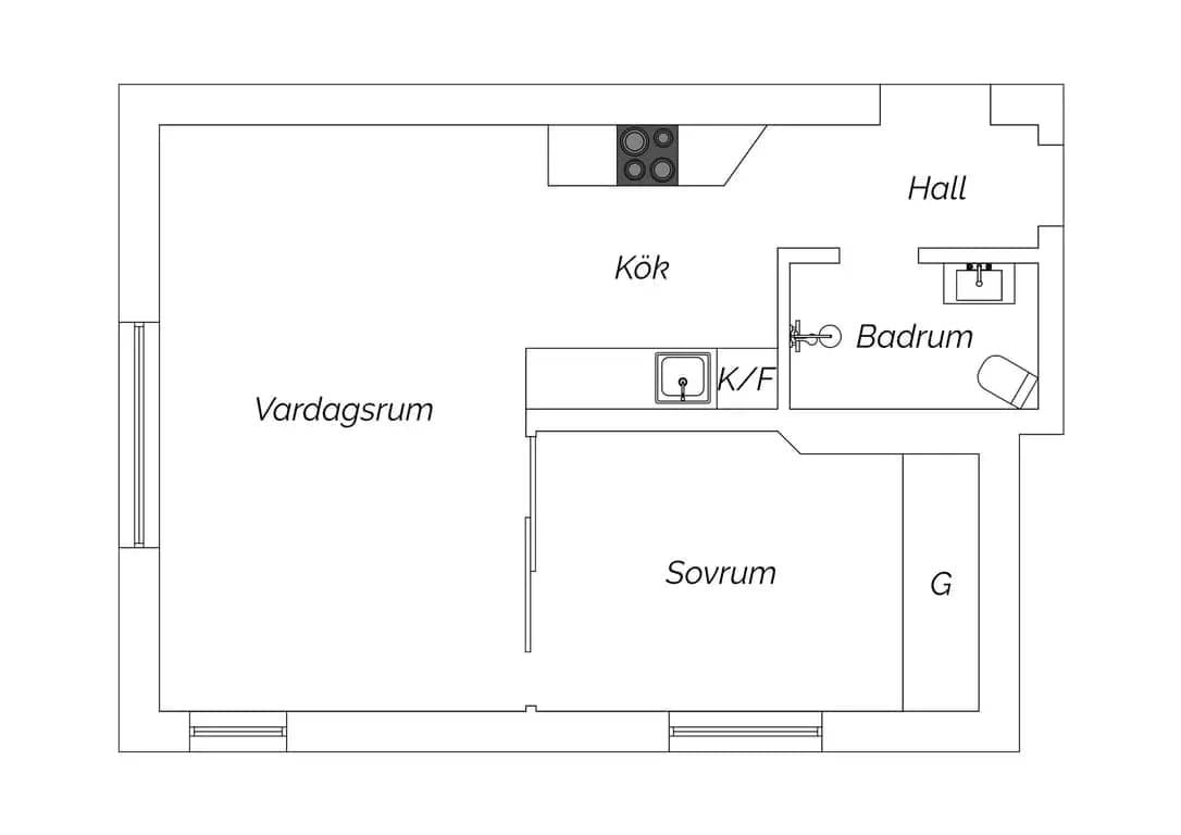 Planritning för Säterivägen 21