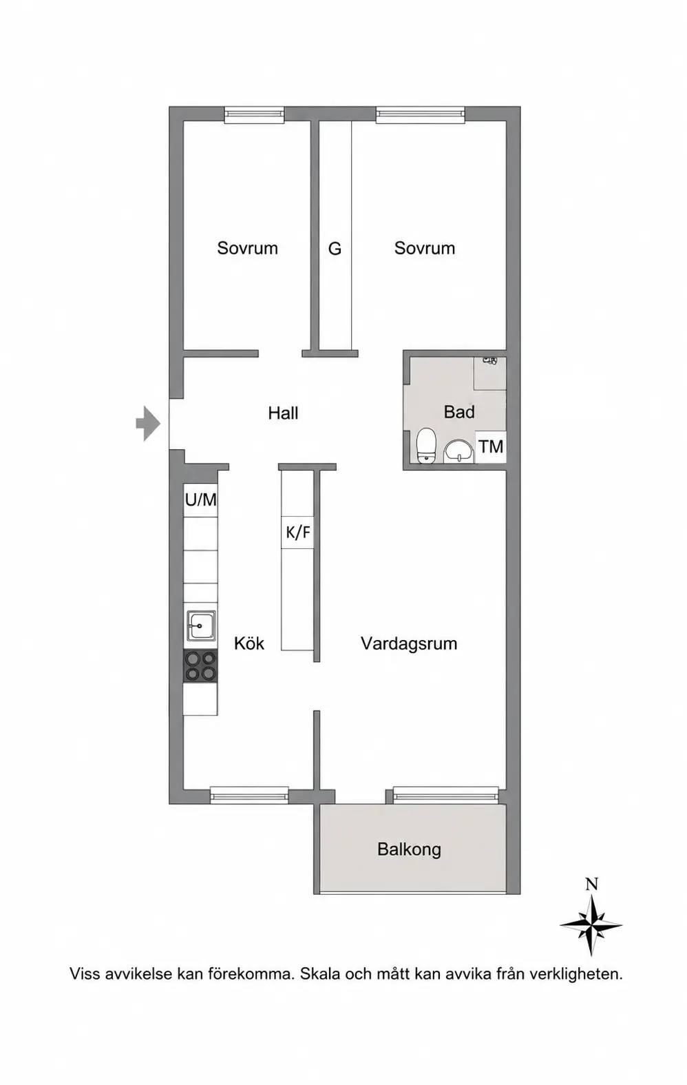 Planritning för Vibblabyvägen 9