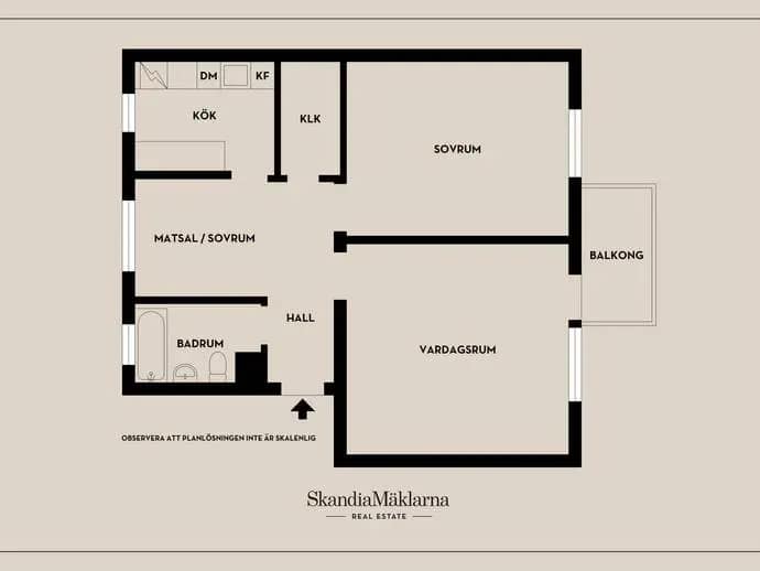 Floor plan for Dukvägen 28