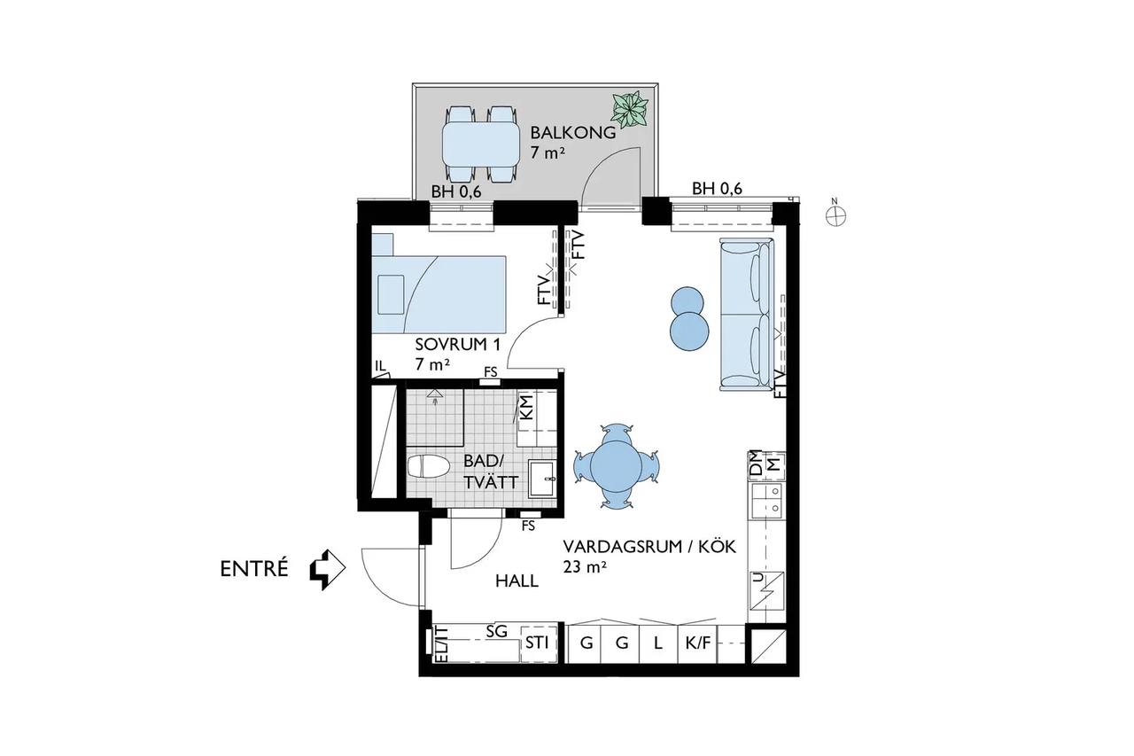 Floor plan for Textilgatan 5