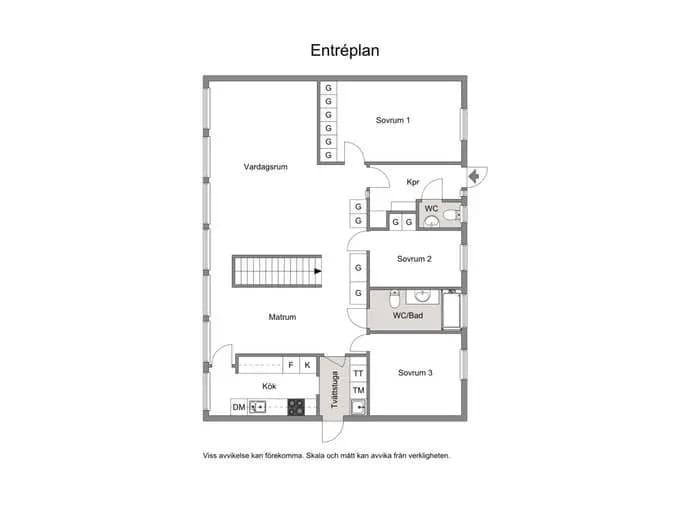 Floor plan for Norra vägen 4