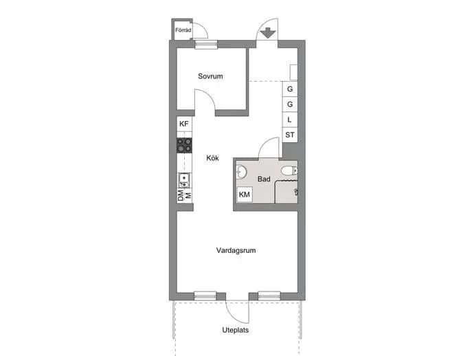 Planritning för Heklagatan 66 E, BV