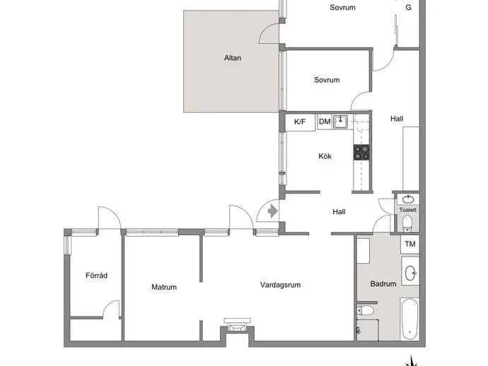 Floor plan for Blåeldsgatan 18