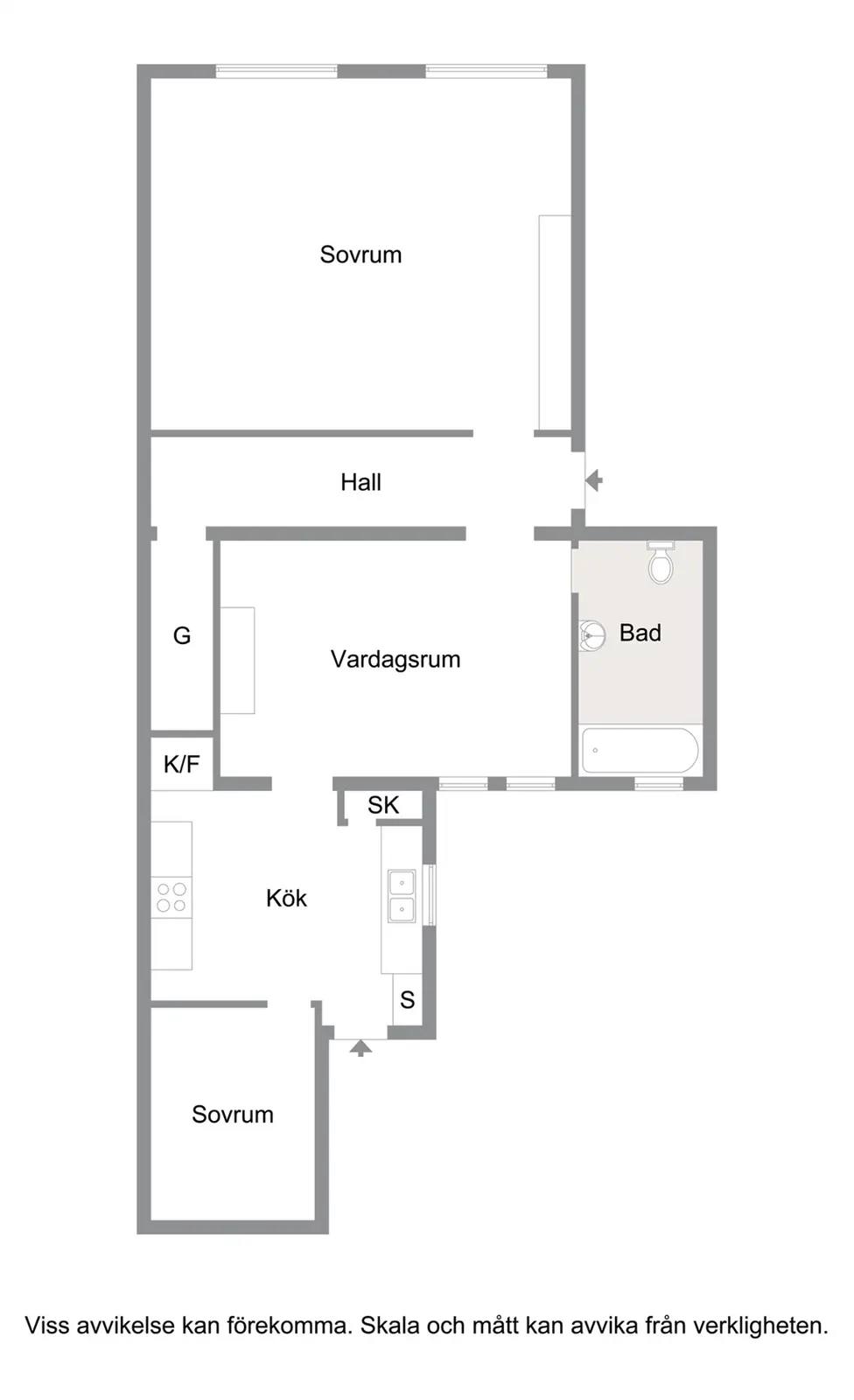 Floor plan for Sankt Pauli Kyrkogata 6
