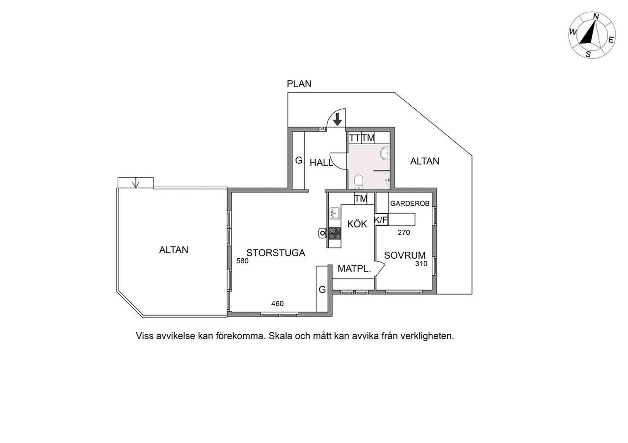 Planritning för Malmbergsvägen 18