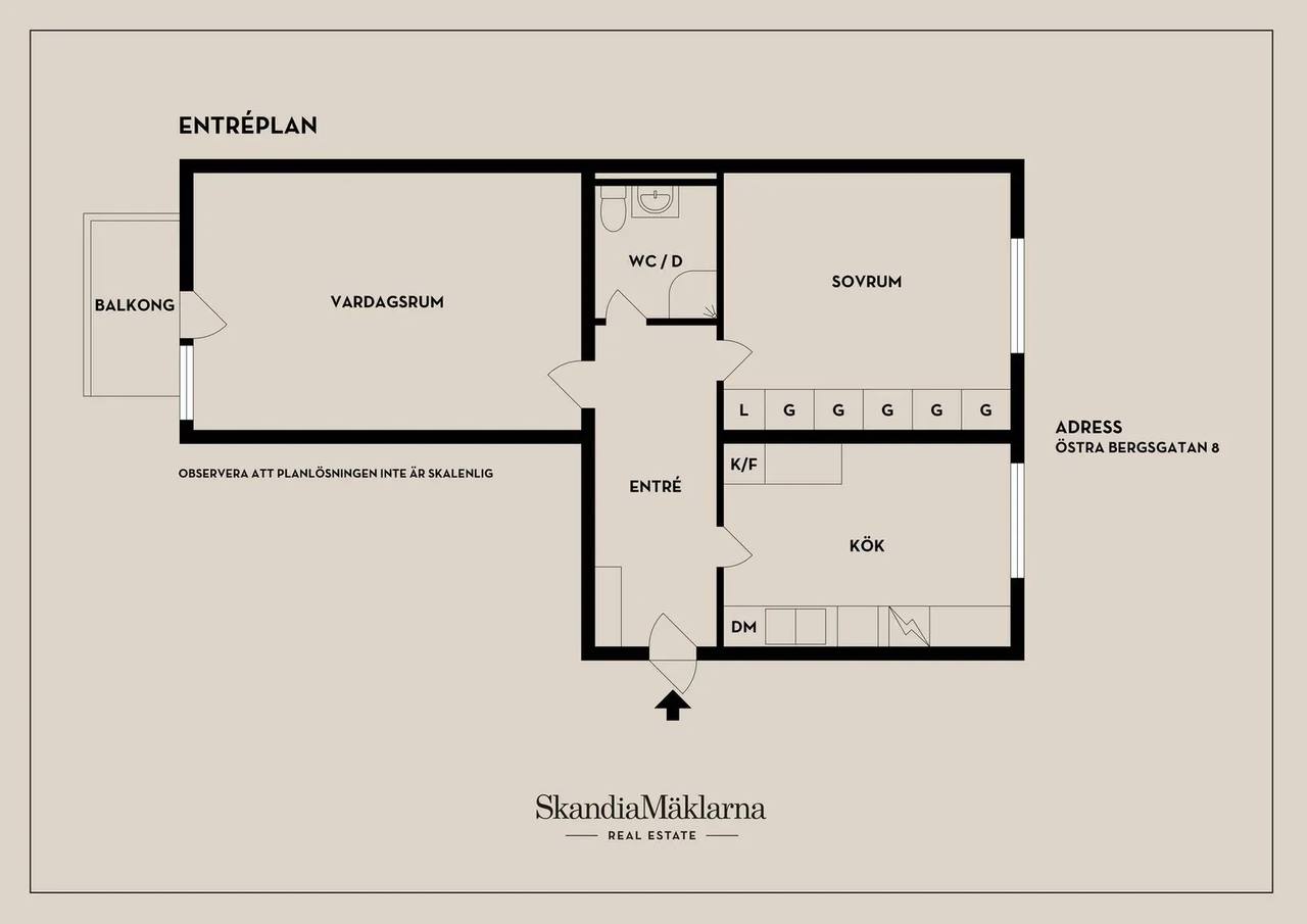 Floor plan for Östra Bergsgatan 8