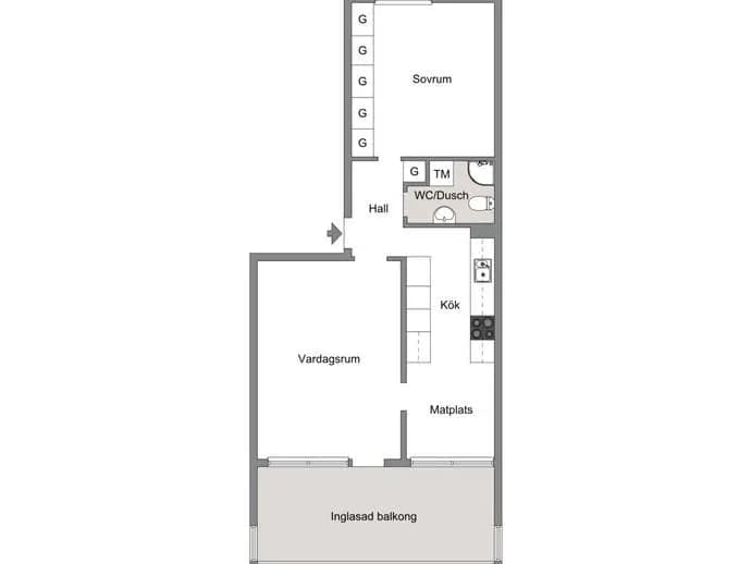 Floor plan for Myntgatan 91