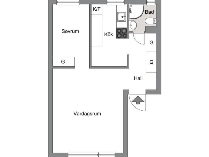 Floor plan for Finn Malmgrens Väg 63