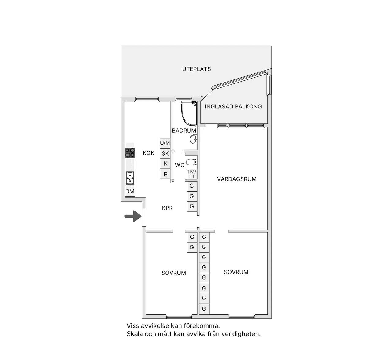 Planritning för Ragnvallagatan 28A