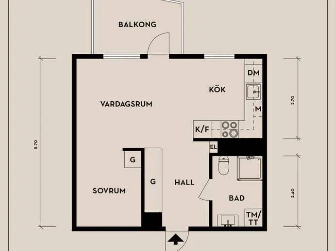 Floor plan for Svängrumsgatan 79