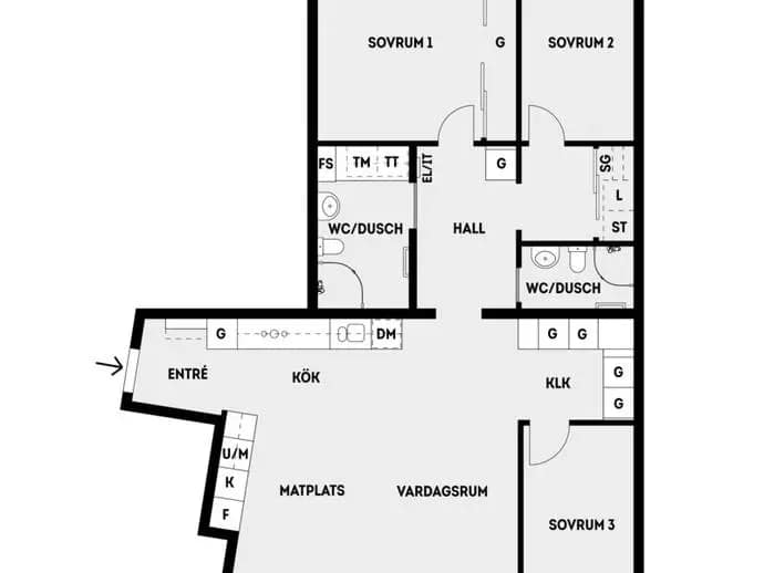 Planritning för Boulevarden 91